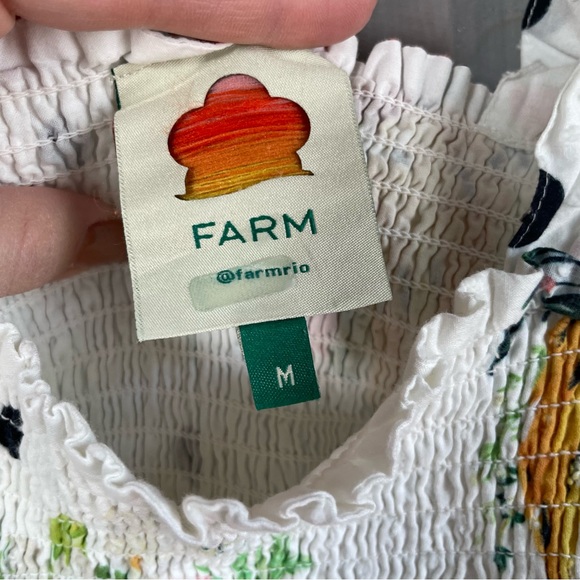 Farm Rio Nanaju Midi Polka Dot Floral Tiered‎ Swiss Dot Dress Smocked Medium - Picture 8 of 10